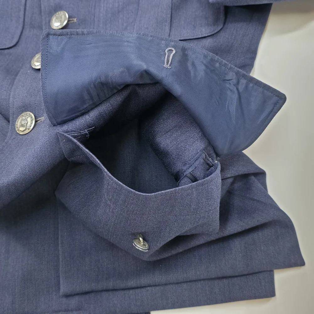 Vintage Siebler Custom Luxury Tailored Military Jacket Mens Medium 1951 USA Blue - Picture 14 of 16